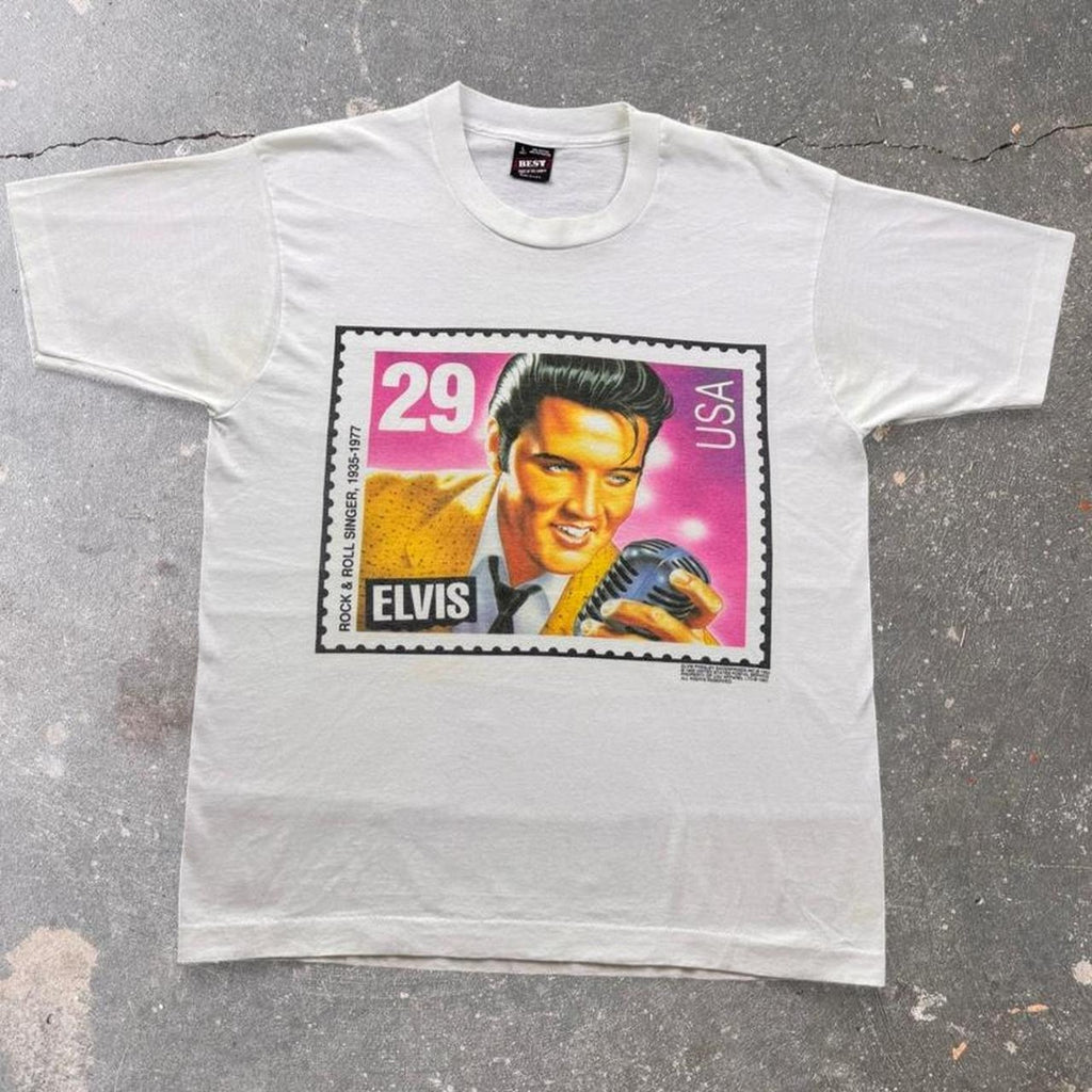1992 Elvis Presley 29 Cent Postage Stamp Graphic Tee | Large