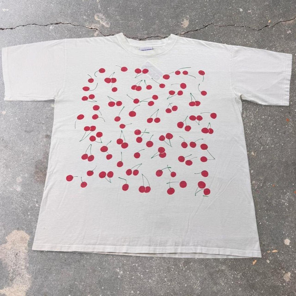 1990s Michigan Rag Co. Cherry All-Over Print Tee | Oversized