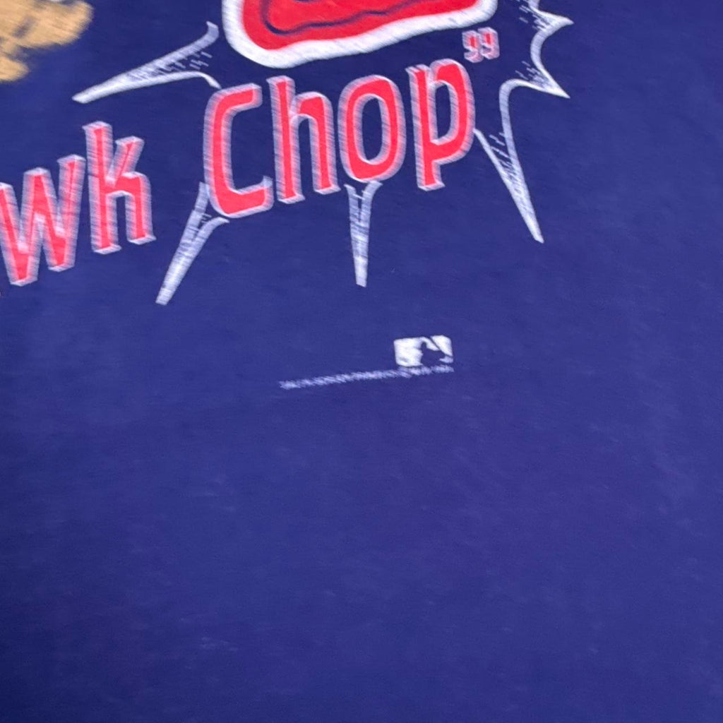 1999 Atlanta Braves Tomahawk Chop MLB cotton tee | XL