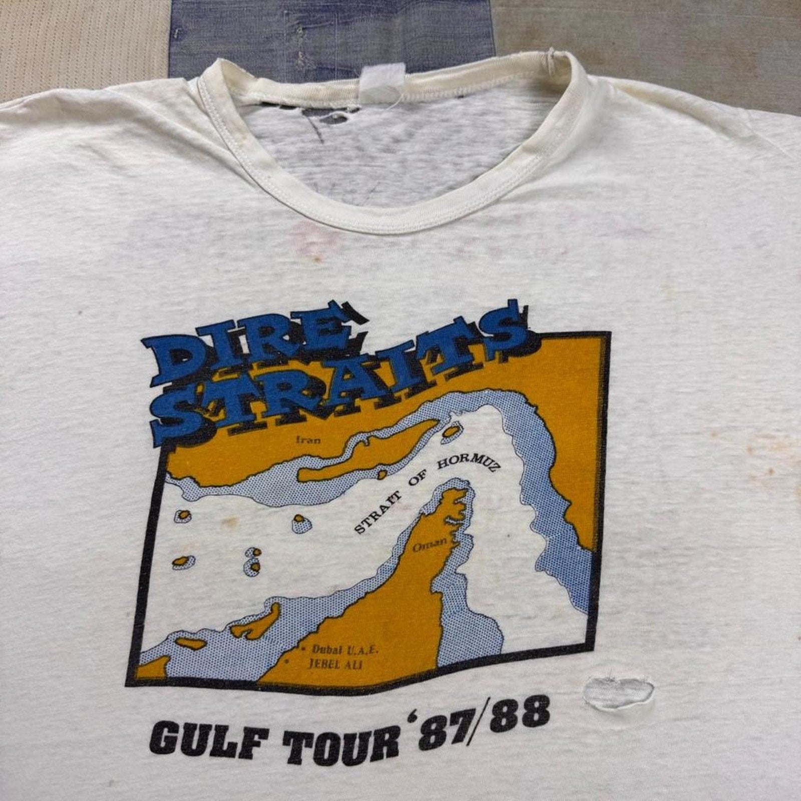 1987-1988 “Dire Straits Gulf Tour” band tee | Small