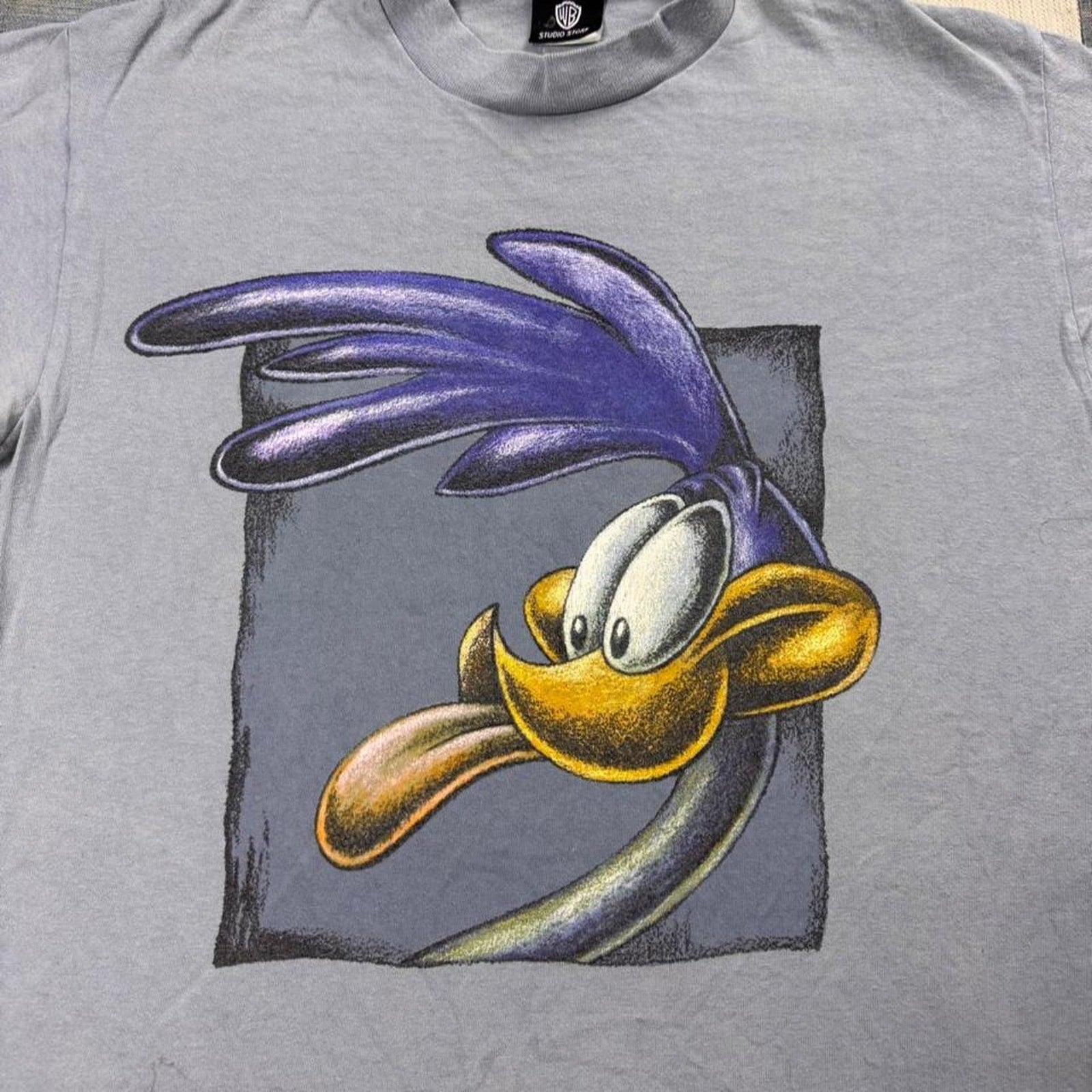 1990s Warner Bros. Studio Store Road Runner Graphic Tee | Small