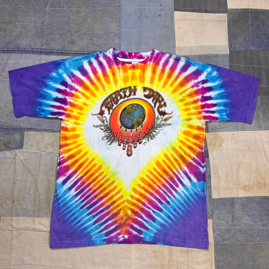 1990s Earth Day tie-dye tee | Large