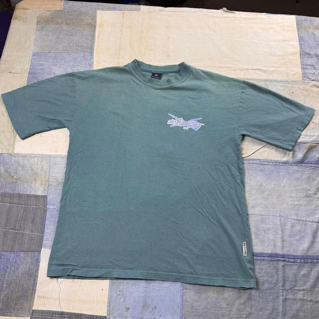 1990s Stolen Pig Namotu Fiji Surf Graphic Tee | Large
