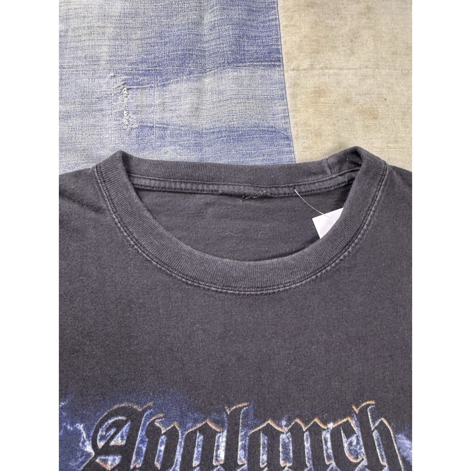 Vintage 2003 Avalanche Band T Shirt Gothic Angel Metal Rock Graphic Tee Black XL