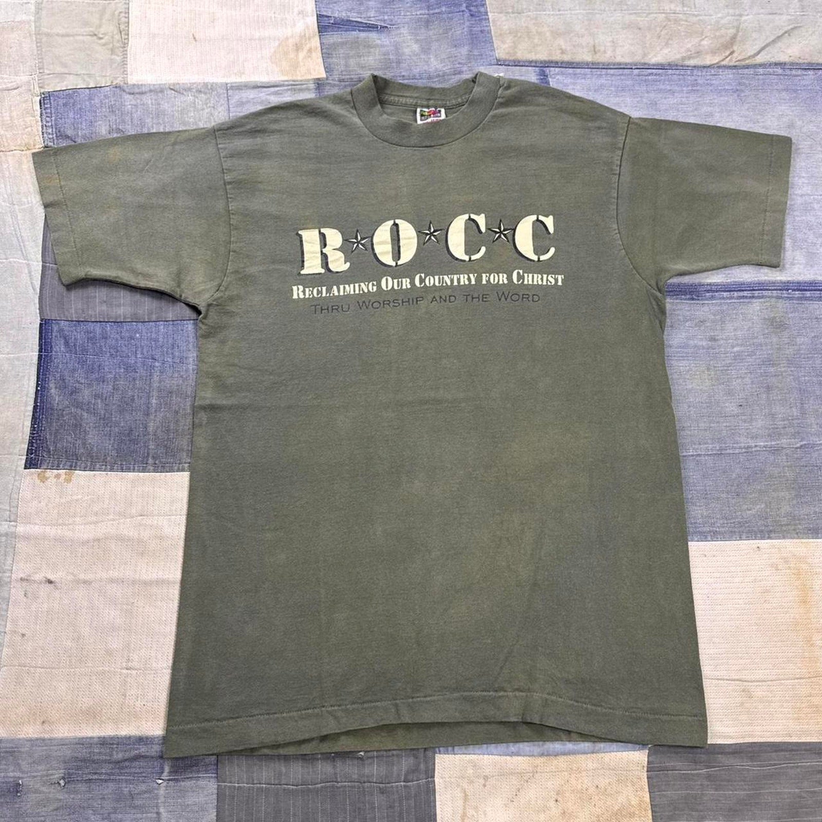2000s ROCC (Reclaiming Our Country for Christ) double-sided tee | Large