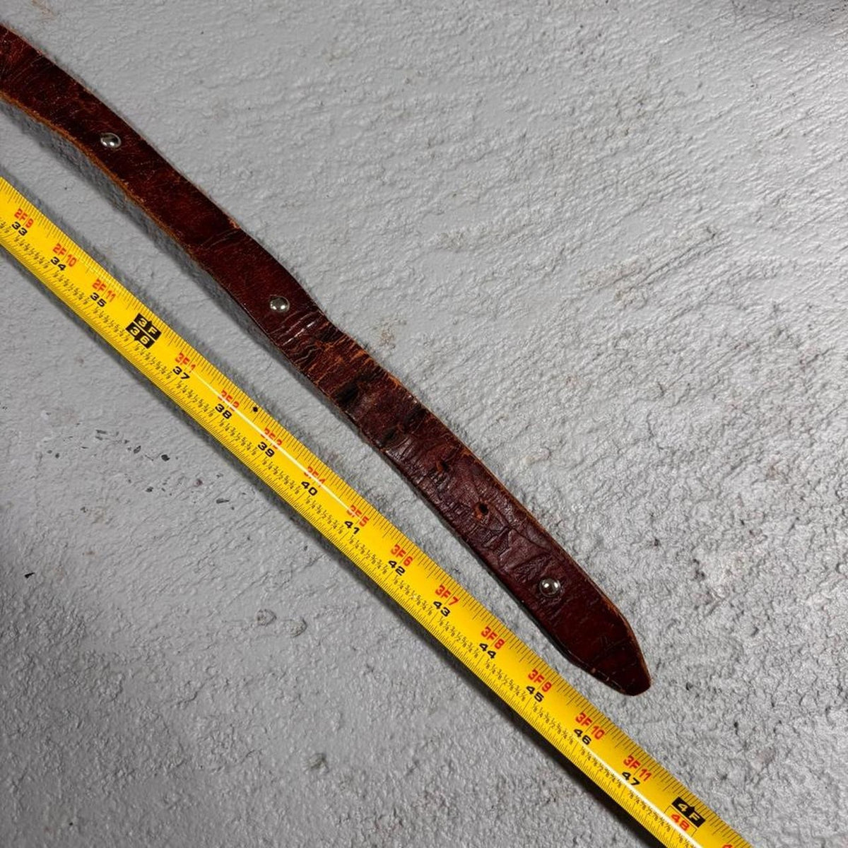 1970s Vintage Sanders Personalized Tooled Leather Western Belt | 45”