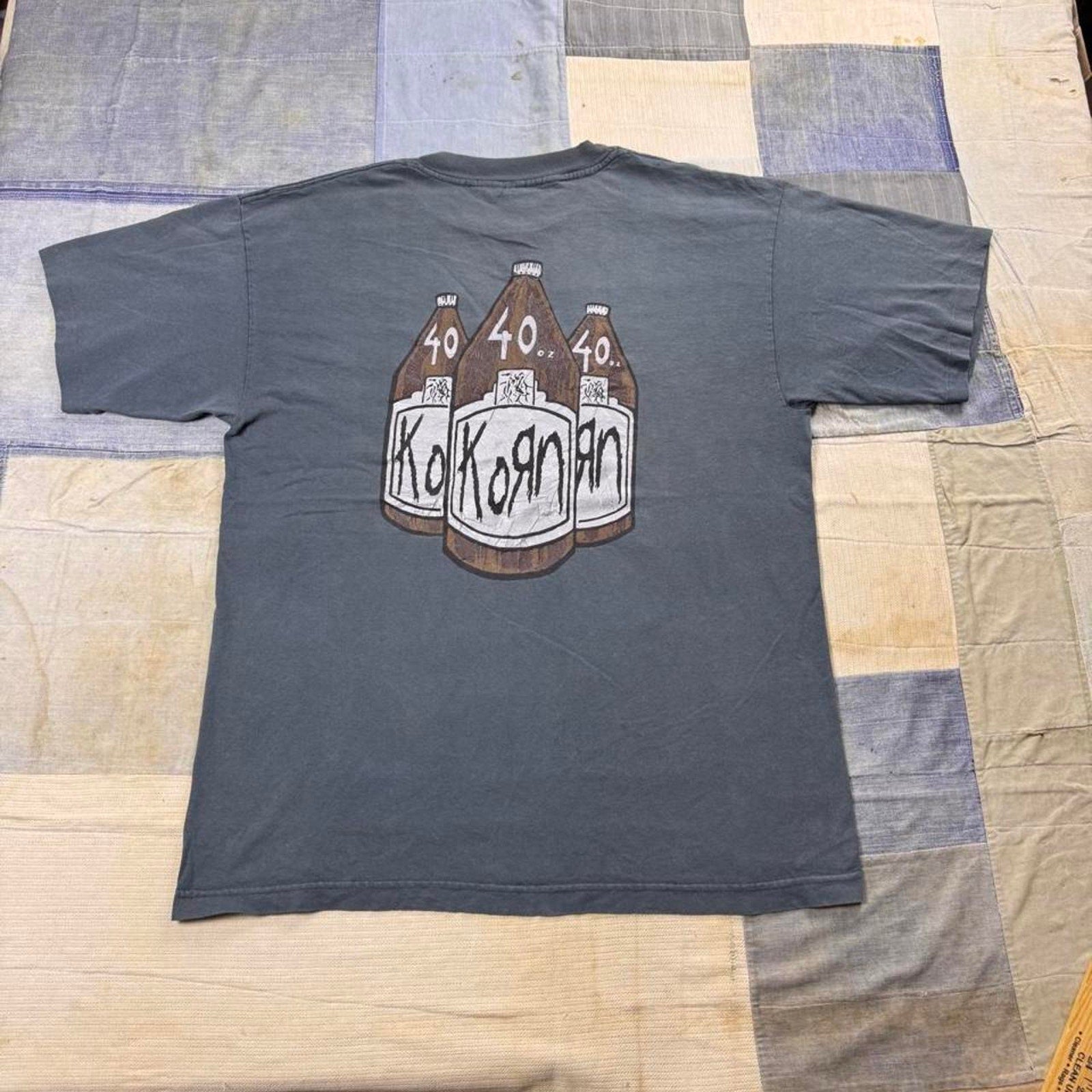 1990s Korn 40 oz Bottles Double Sided Tee | XL