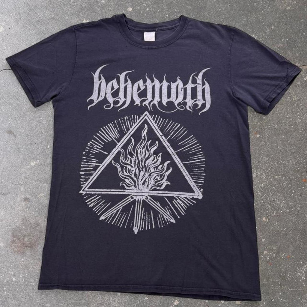 Behemoth Ceremonial Triangle Flame Black Metal Band Tee | Medium