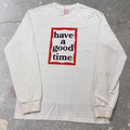 1990s Have a Good Time Logo Long Sleeve Tee | Medium