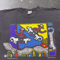 1990s Jane Altschuler Les Pompiers Palestiniens Art Tee | XL