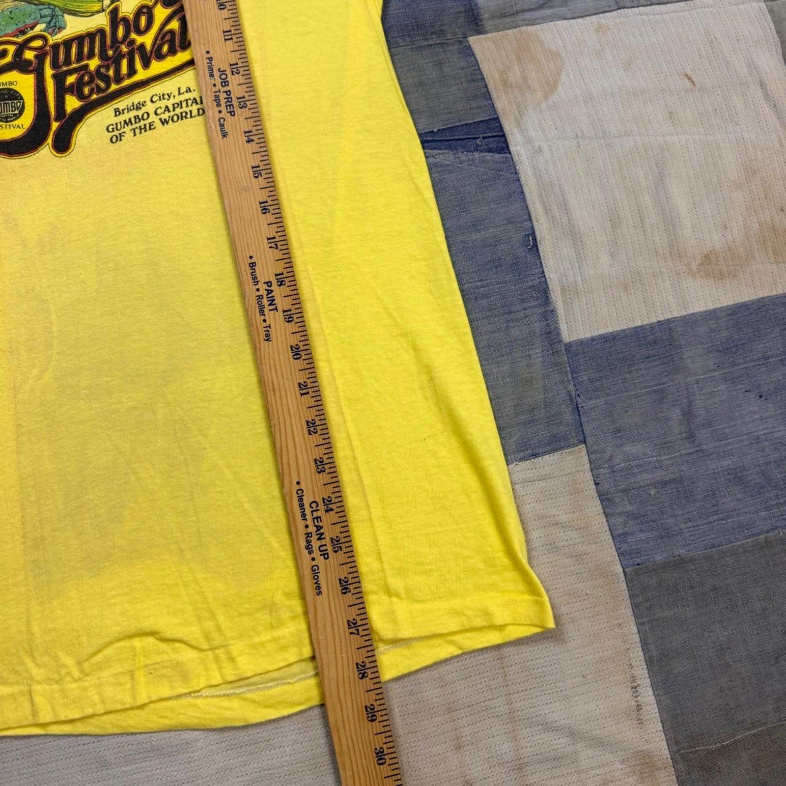 1970s Yellow vintage gumbo festival tee | Large