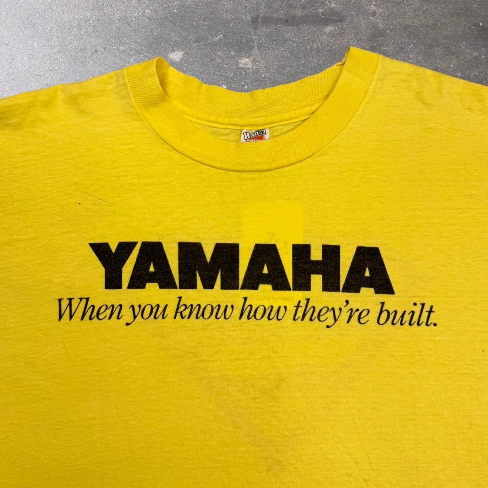 1970’s Yellow Yamaha graphic t-shirt Size XL