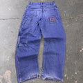 2000s Fun Embroidered Baggy Cargo Jeans | 28x30