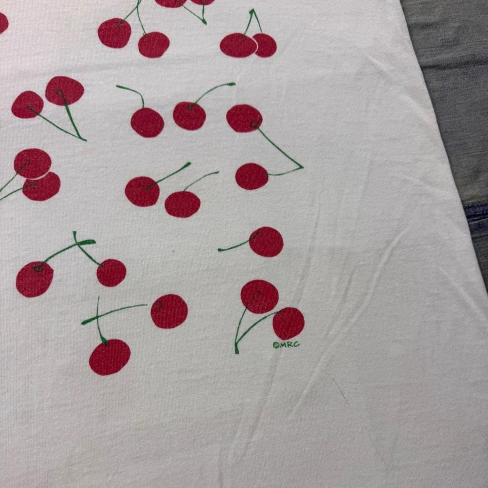 1990s Michigan Rag Co. Cherry All-Over Print Tee | Oversized
