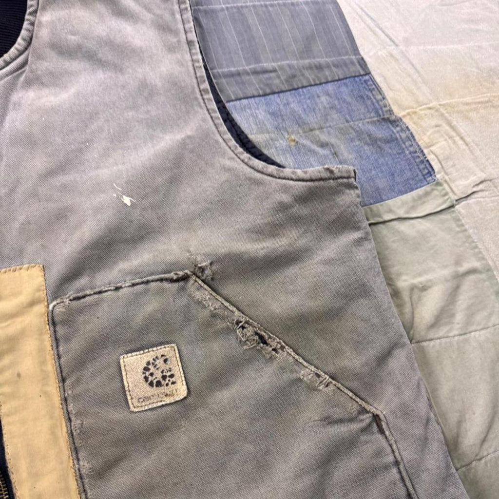 2000s Carhartt Sandstone Duck Work Vest | Large