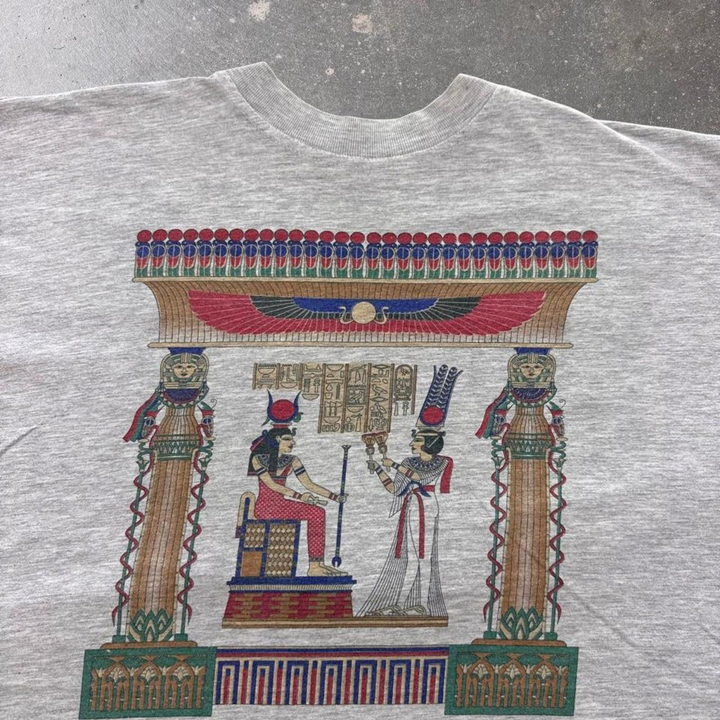 1990s Egyptian Pharaoh Hieroglyphics Graphic Tee | XL