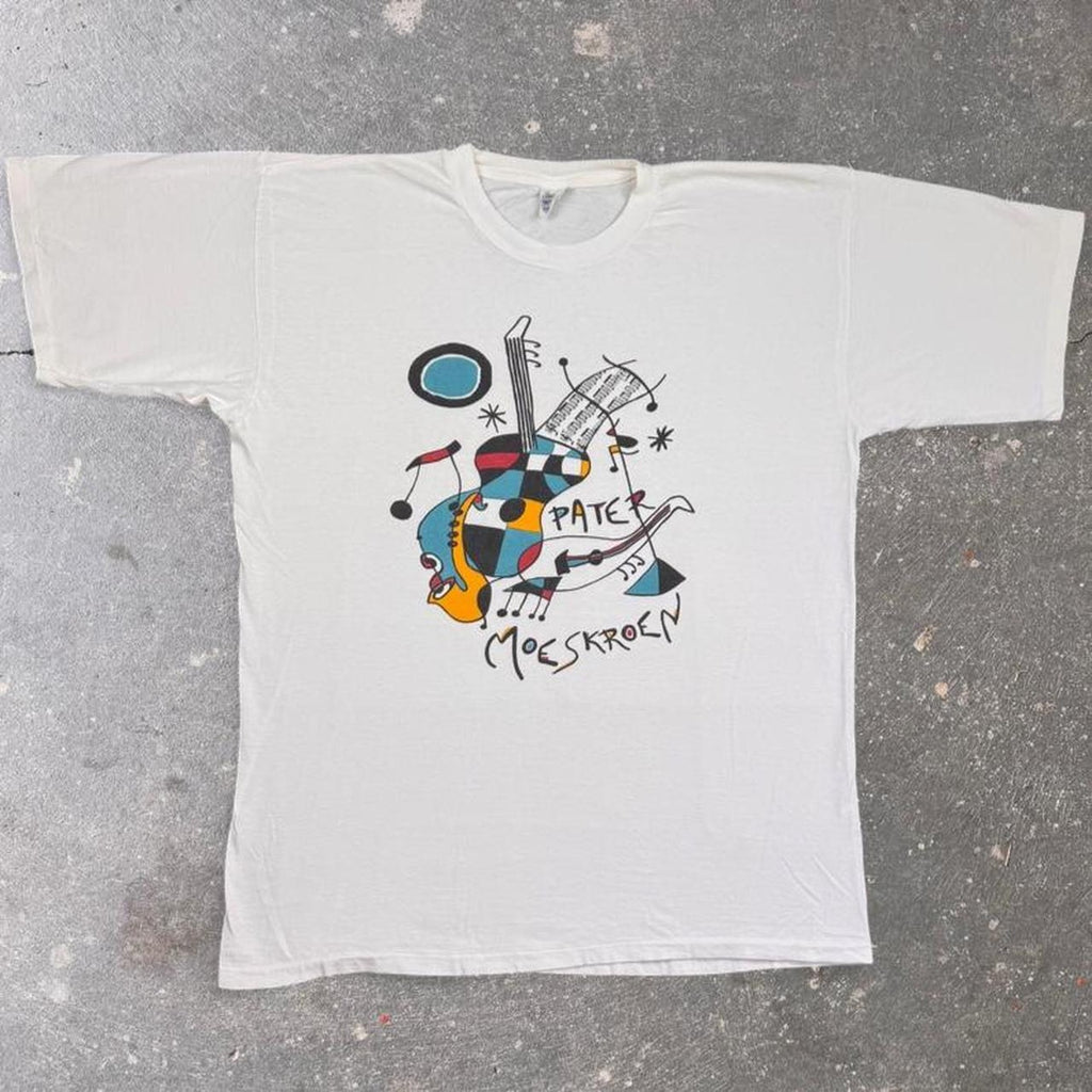 1990s Pater Moeskroen Belgian Art Guitar Tee | XL