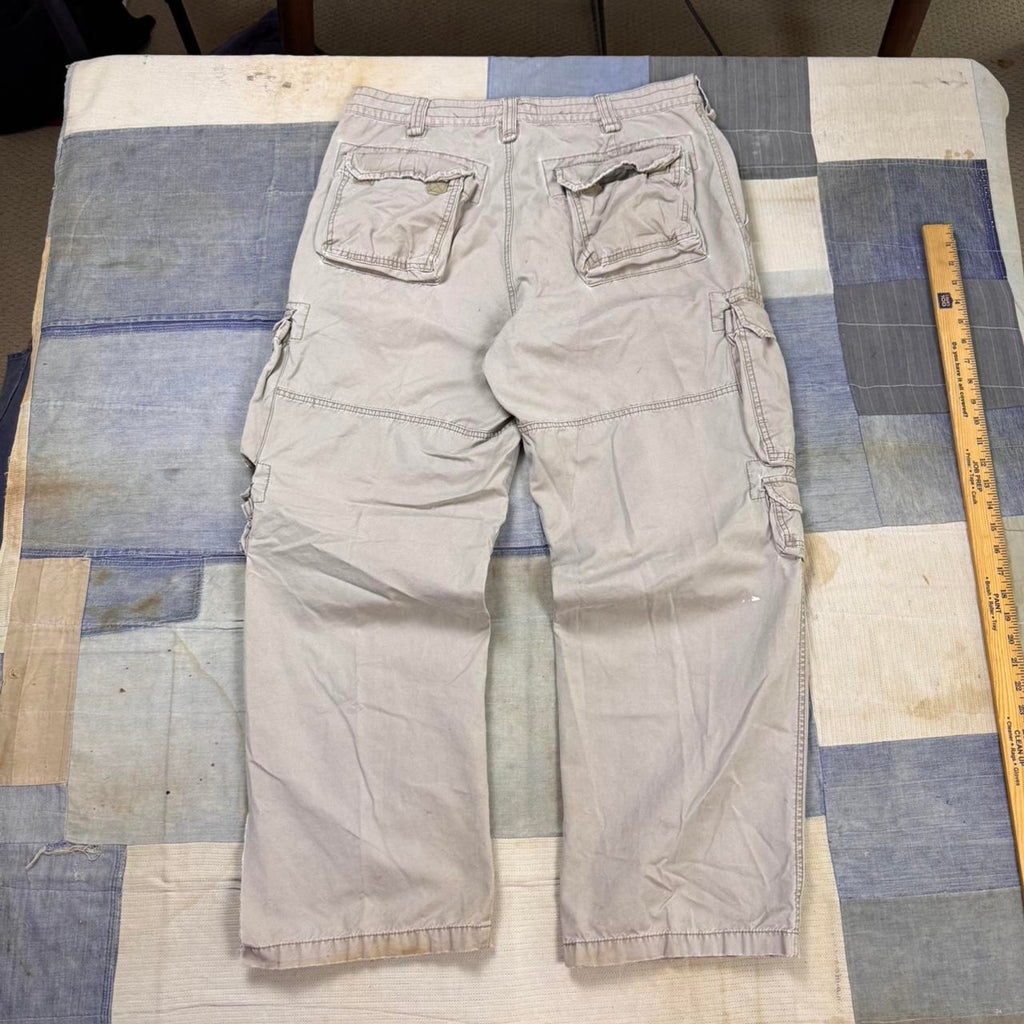 2000s baggy cargo mossimo distressed pants | 35x30