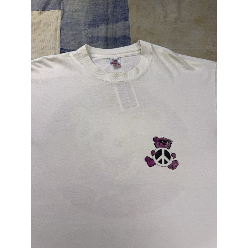 Vintage Grateful Dead Bear Skull Double Sided T Shirt Fruit Of The Loom XL USA