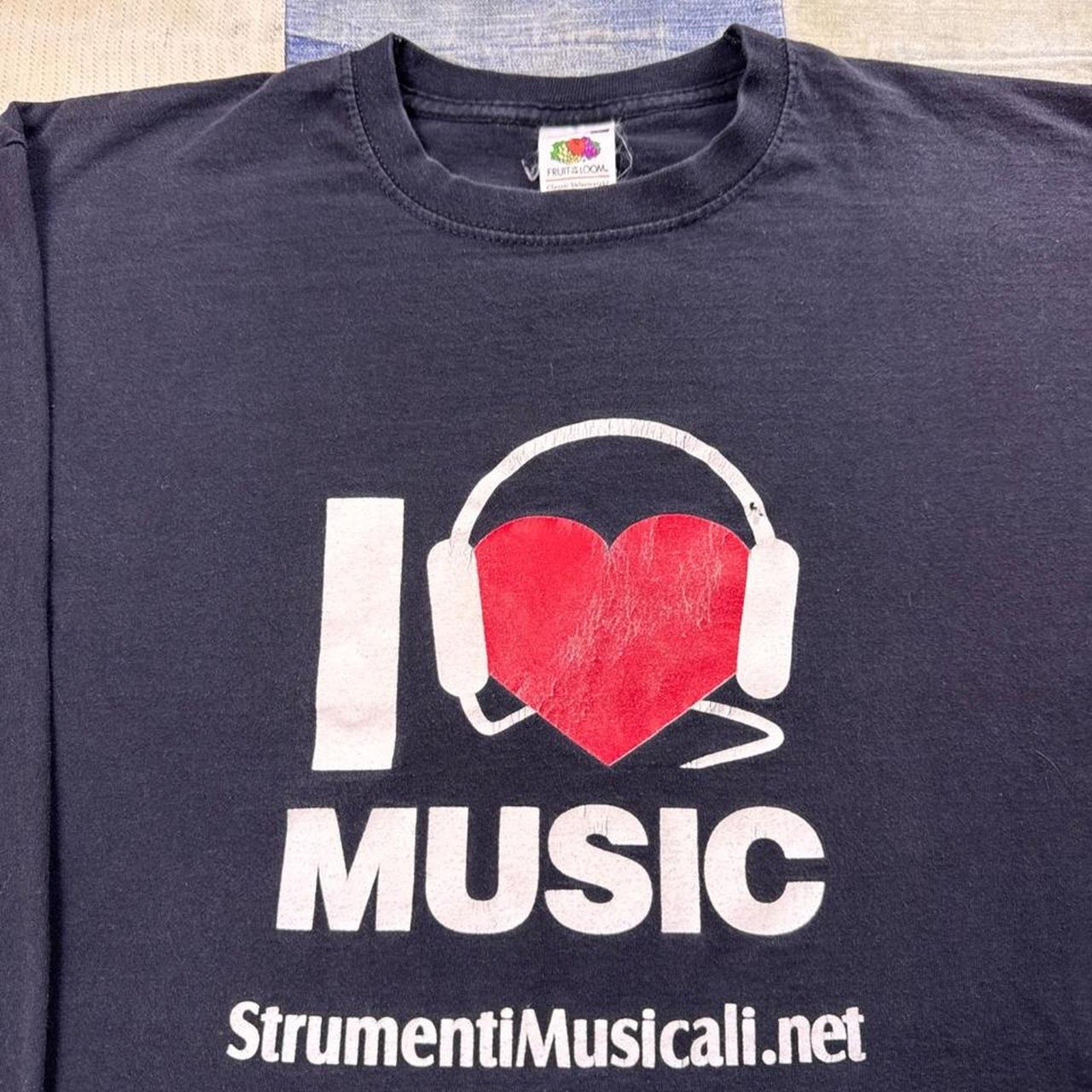 2000s I Love Music StrumentiMusicali.net Long Sleeve Tee | Large