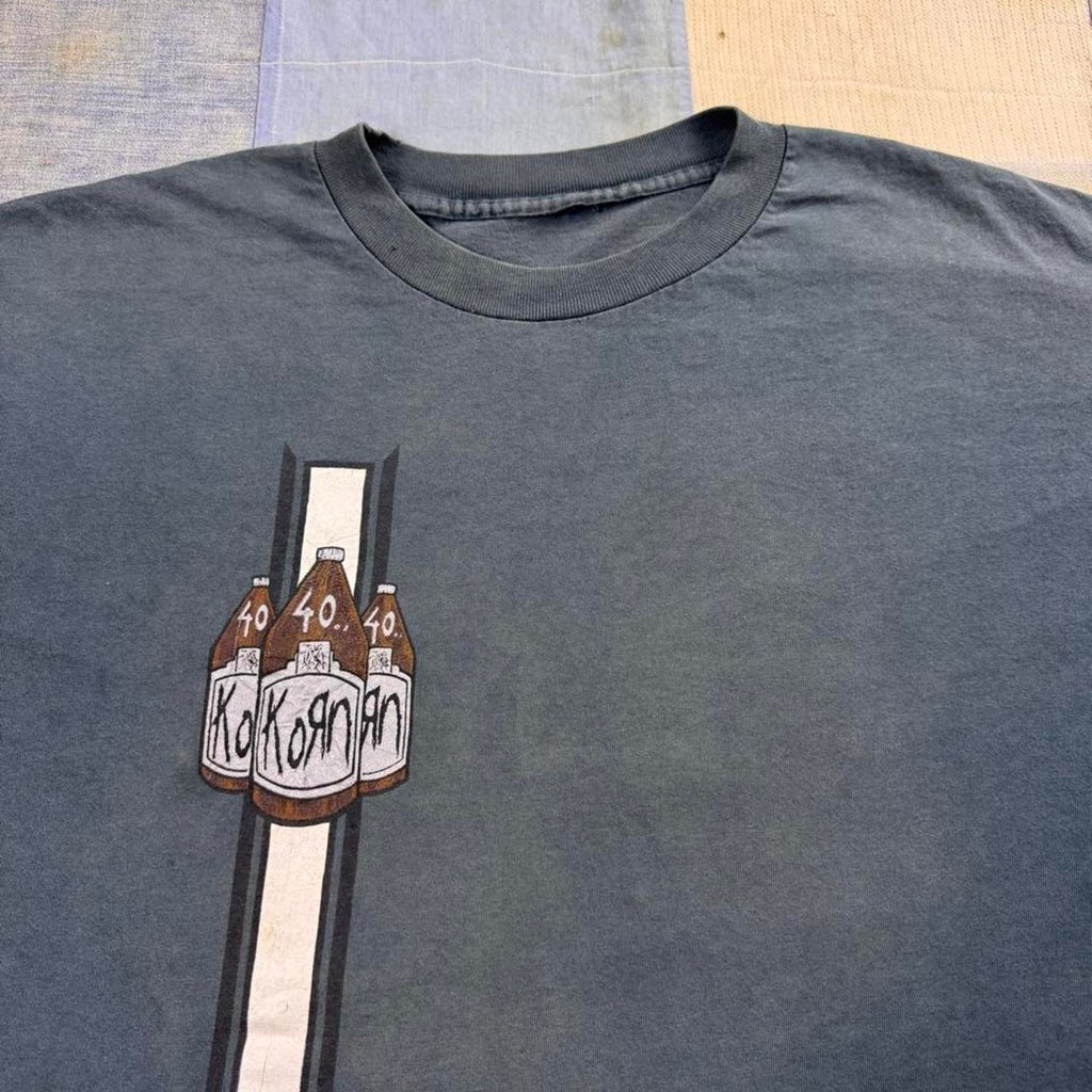 1990s Korn 40 oz Bottles Double Sided Tee | XL