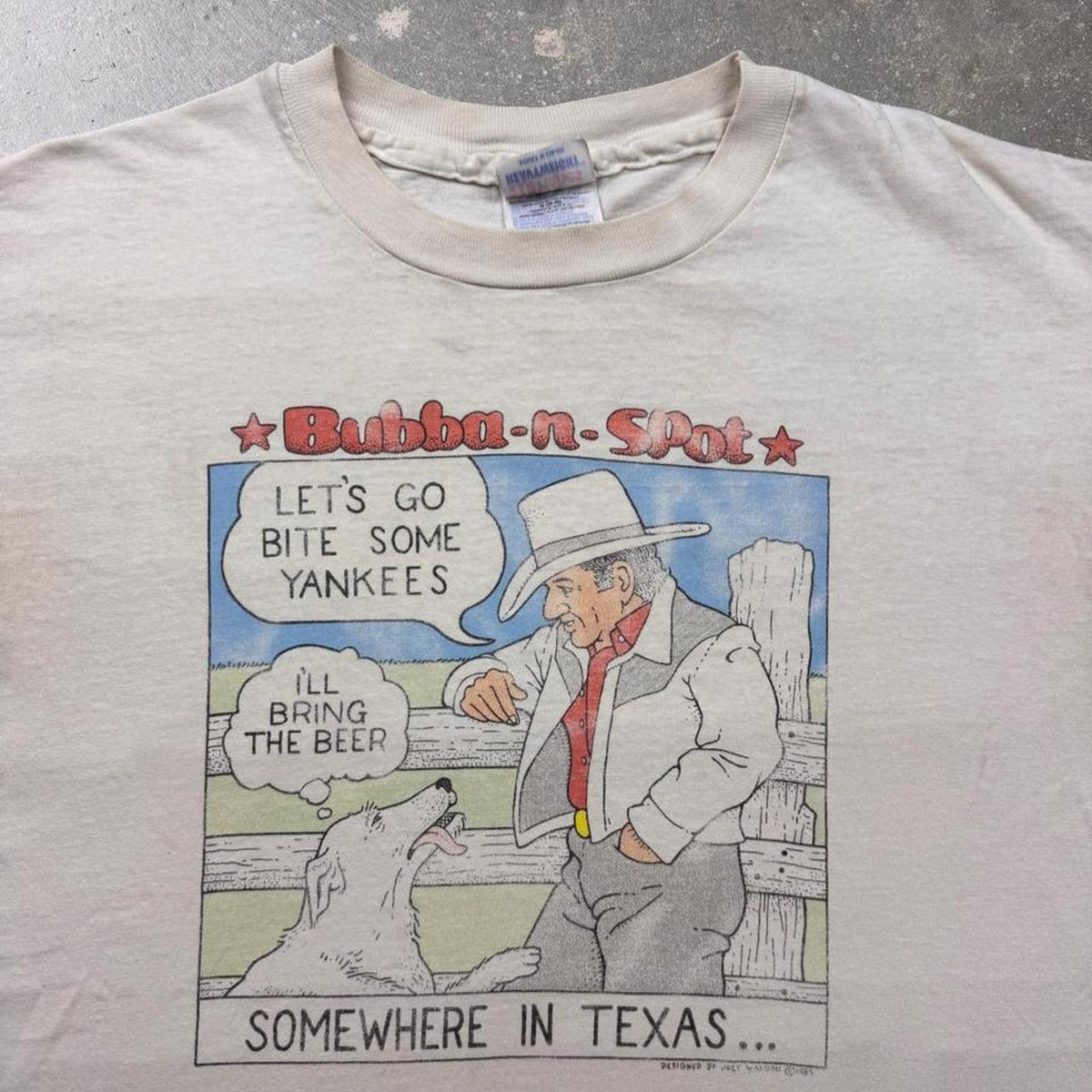 1990s Bubba-n-Spot Texas Humor Cartoon Graphic Tee | Medium
