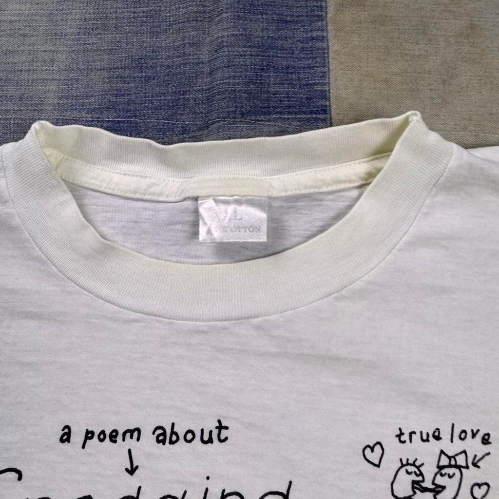 1990s Purple Ronnie “Snogging” poem graphic Tee | Large