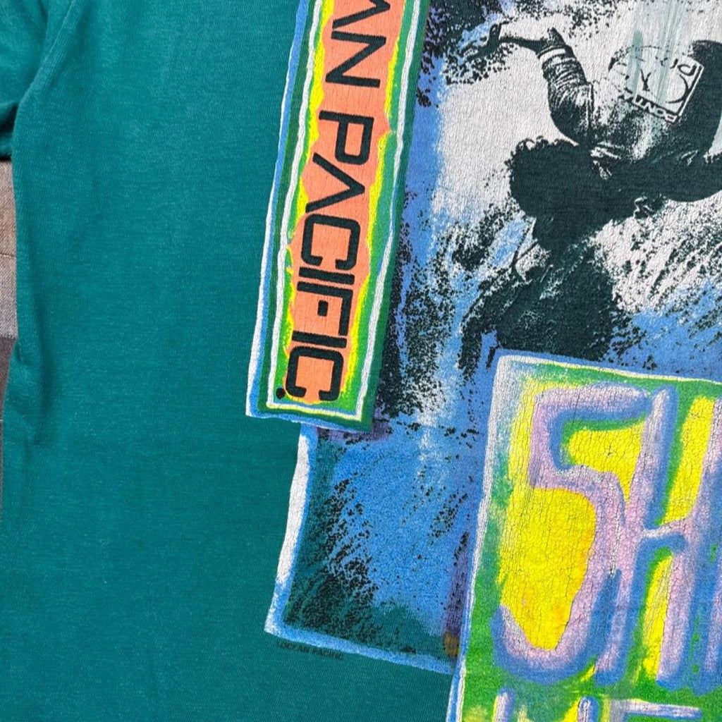 1990s Ocean Pacific Shred Head Surf Tee | XL