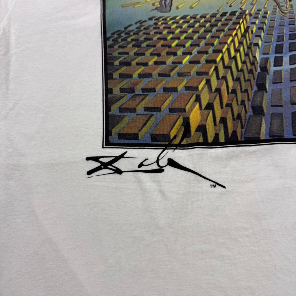 1990s Salvador Dali White Cotton Art T-Shirt Size: Large