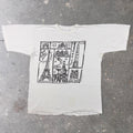 1990s Paris Eiffel Tower France Souvenir Graphic Tee White | Large