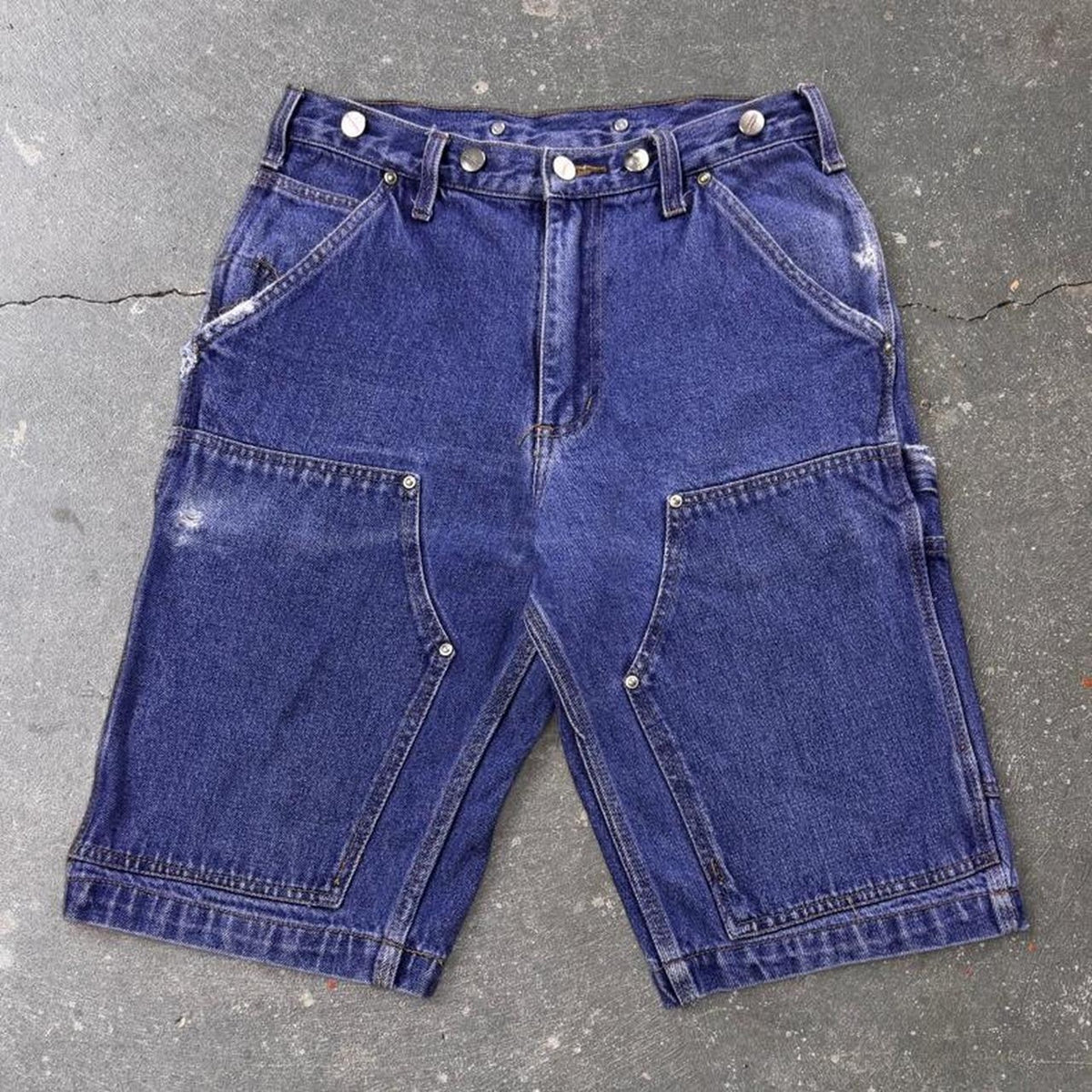 Vintage 1990s Carhartt Double Knee Denim Carpenter Shorts | Size 28