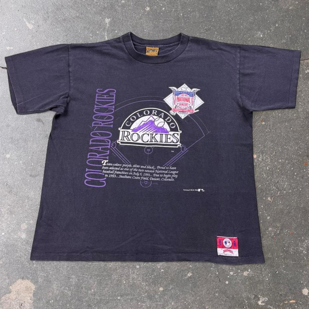 1992 Colorado Rockies Inaugural Season Nutmeg Mills MLB Tee | XL