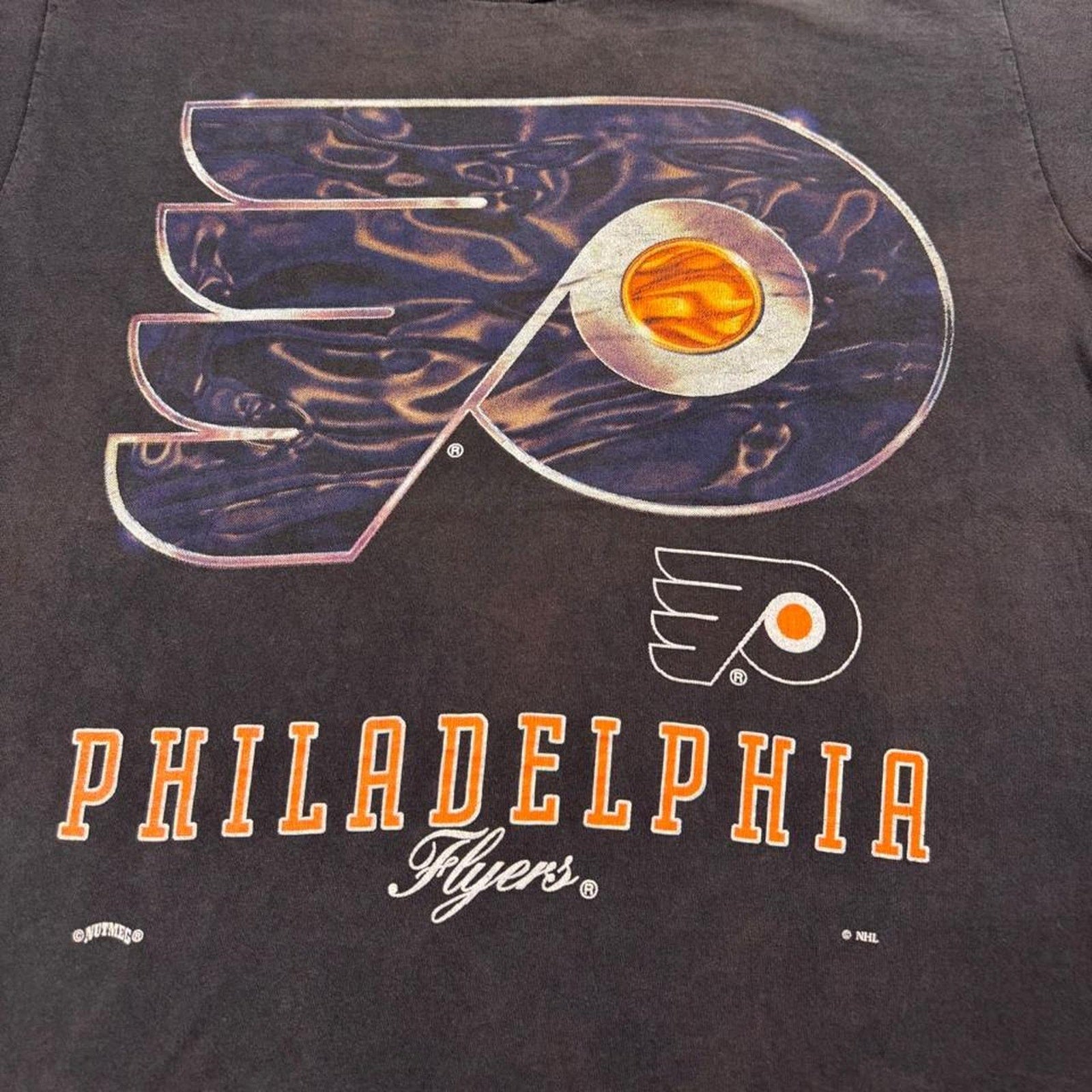 1990s Philadelphia Flyers NHL Big Logo Tee | Large