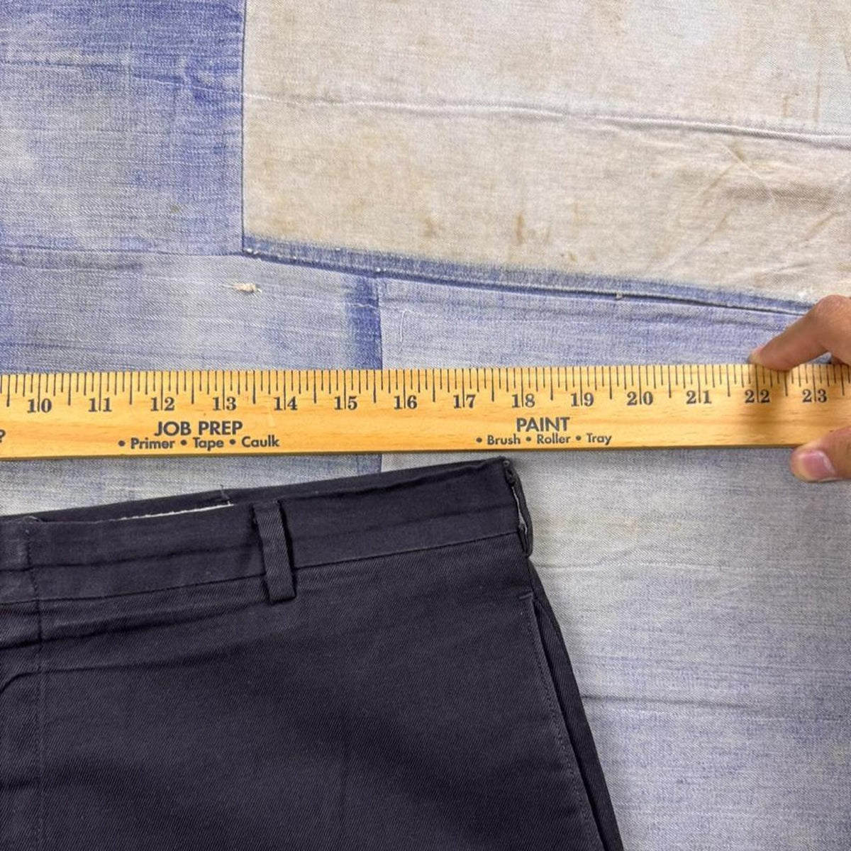 1940s Black Lightweight Cotton Trousers | 35x28