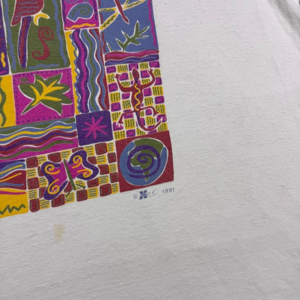 1991 Protect the Rainforest Abstract Art Graphic Tee | XL