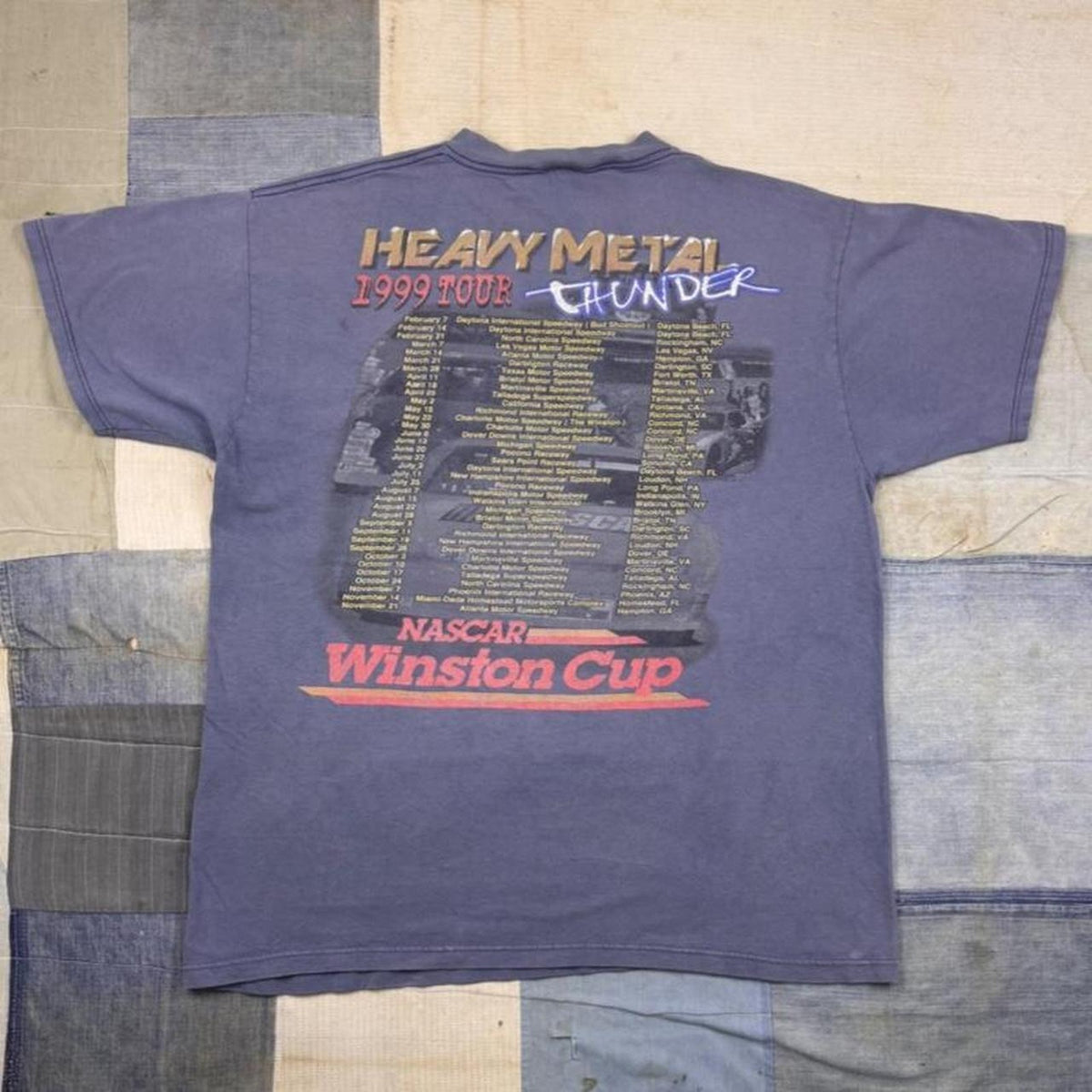 1999 NASCAR Winston Cup Heavy Metal Thunder Tour Racing Tee | X-Large