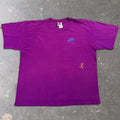 1990s Nike Running Neon Graphic Tee | Large