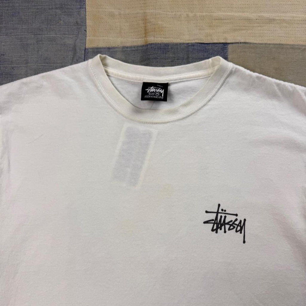 1990s Stüssy Stock Logo Double-Sided Tee | Medium