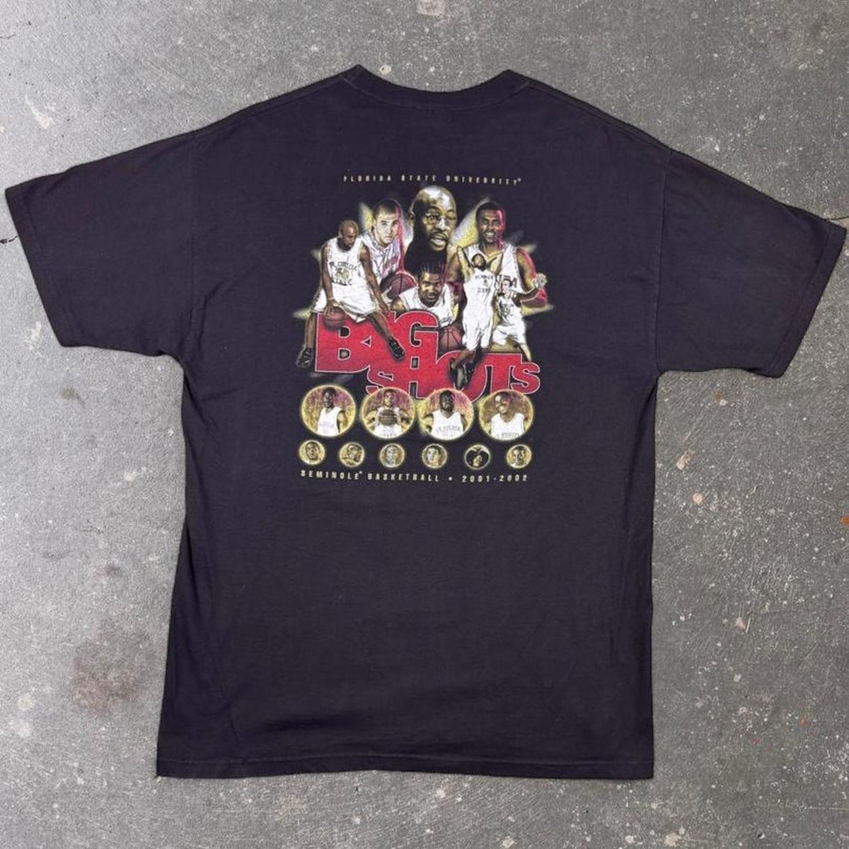 2001–2002 Florida State Seminoles Basketball Big Guys Graphic Tee Hanes | Large