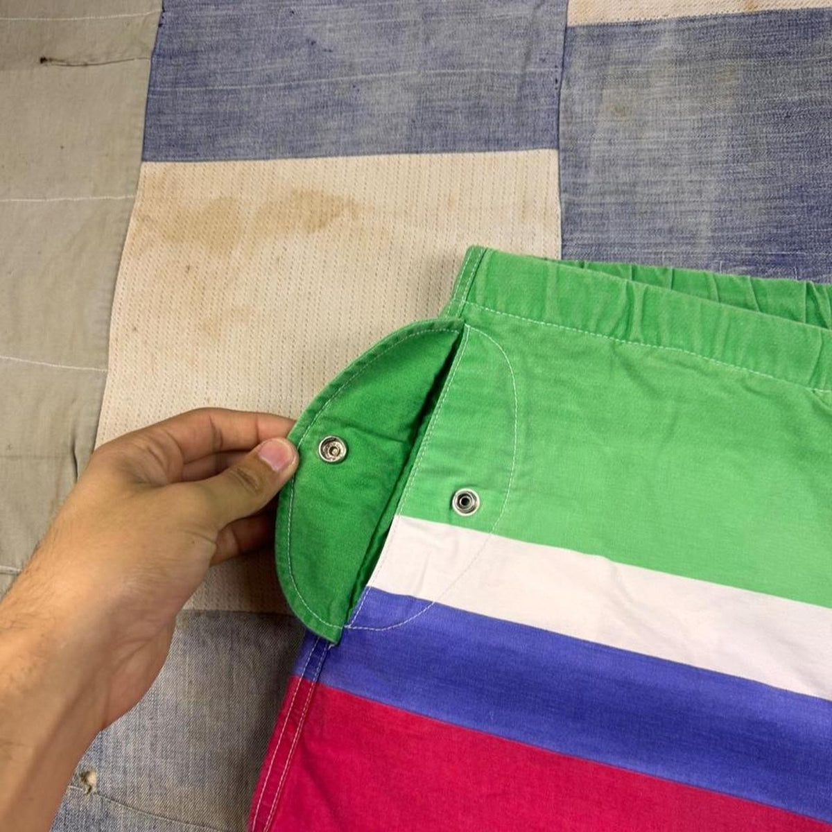 1990s Polo Ralph Lauren Color Block Swim Trunks | Size 36