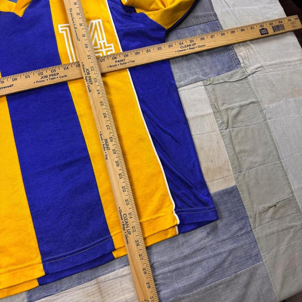 1980s Peter Green Number 14 Long Sleeve Soccer Jersey | Large
