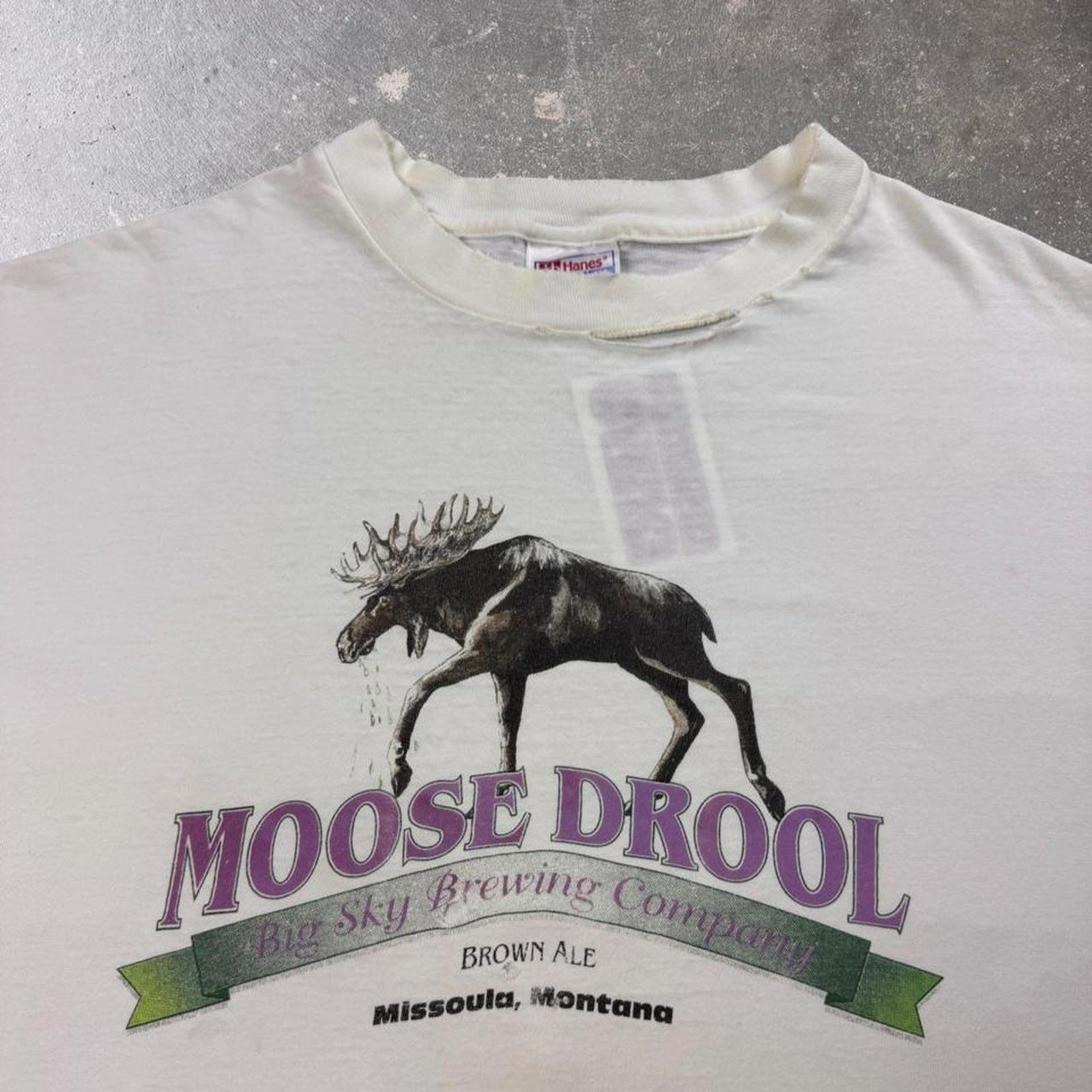 1990s Moose Drool Big Sky Brewing Company Beer Tee | XL